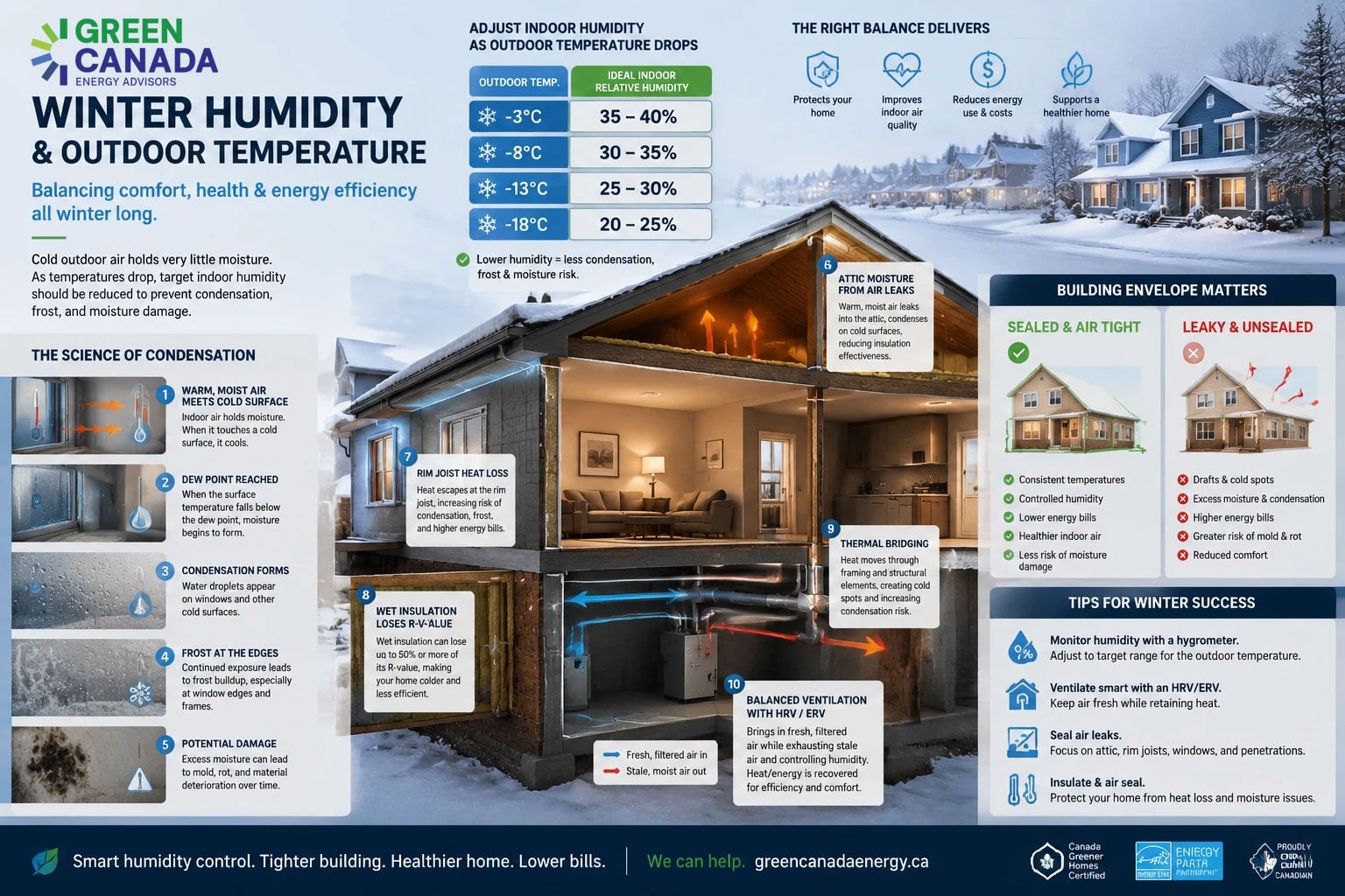 ideal humidity in house in winter