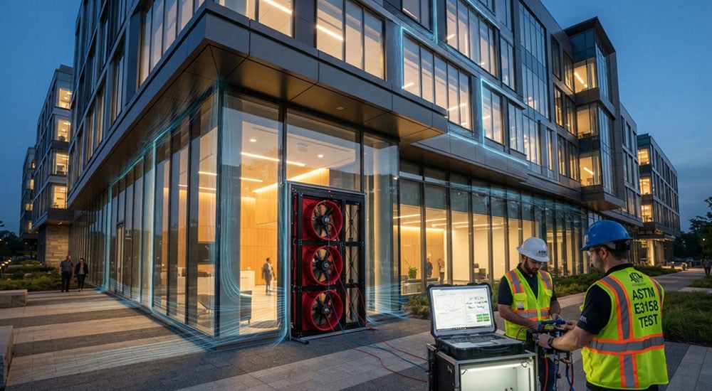 How ASTM E3158 Works for Large Building Airtightness Testing