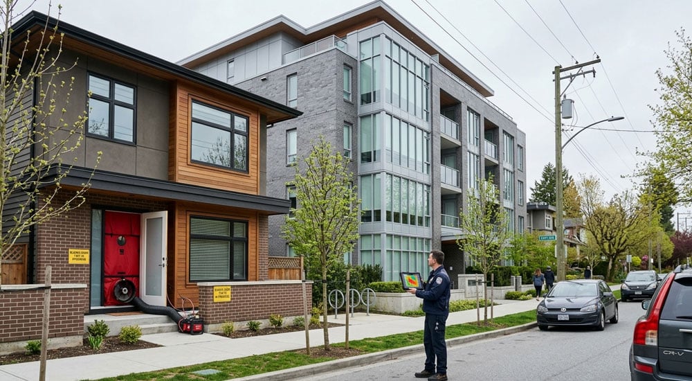 ACH50 vs q75: Why Large Buildings Use a Different Airtightness Metric
